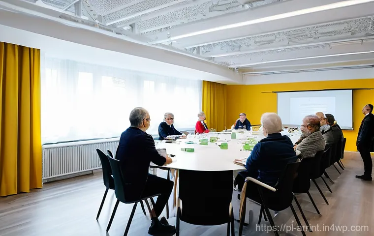 시민참여 AI 윤리의 성공 사례 - **Prompt:** "A diverse group of Polish citizens, including men and women of various ages (from young...