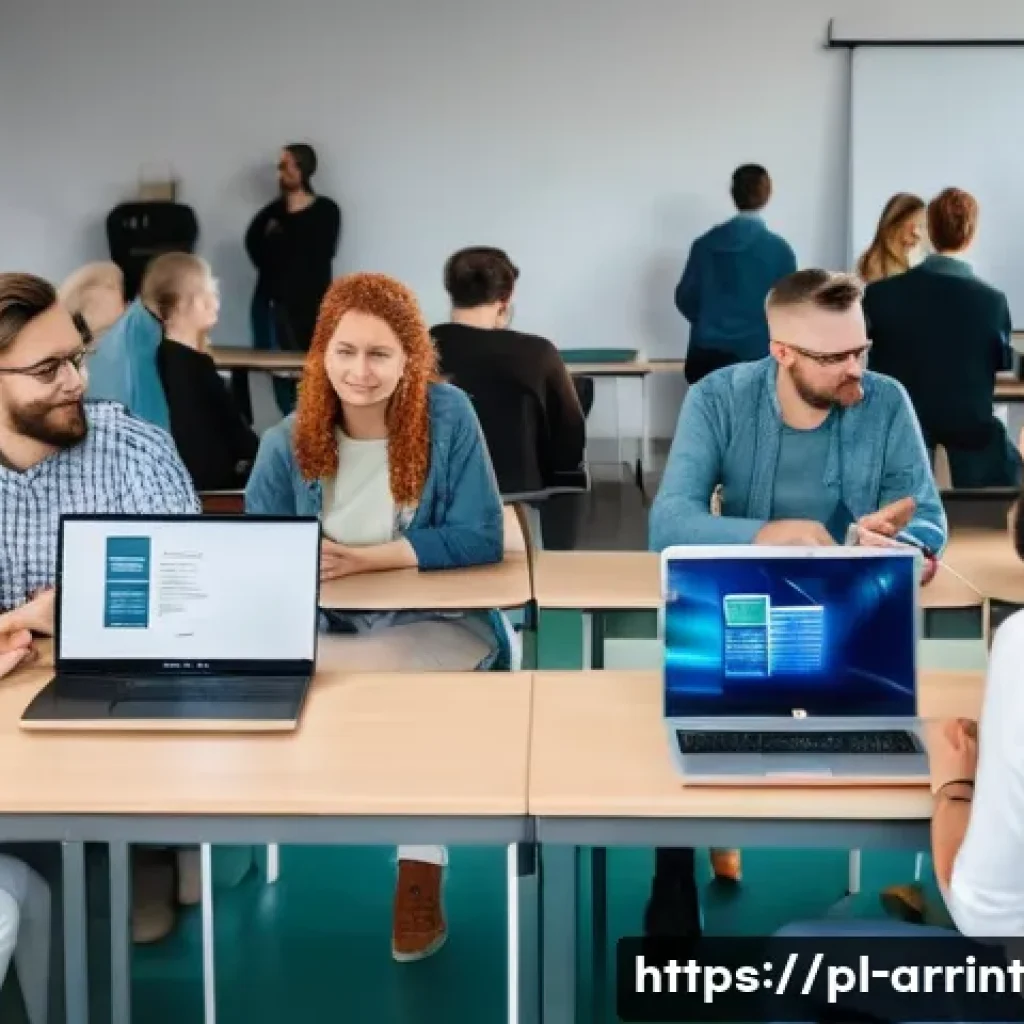 시민참여 AI 윤리의 필요성과 효과 - A diverse group of Polish citizens engaged in a public AI ethics workshop inside a modern community ...