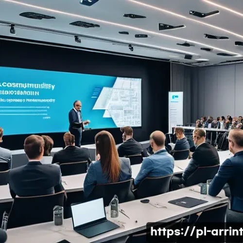 Home 31 AI 윤리의 이론적 기초와 실제 적용 - A modern Polish technology conference scene showcasing diverse professionals engaged in a panel disc...